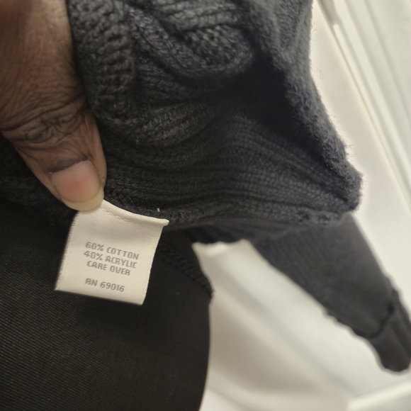 NWT Relativity Preppy Nautical Black & Cream Striped Sweater with Scarf Size M - Picture 8 of 8